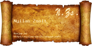Nyilas Zsolt névjegykártya